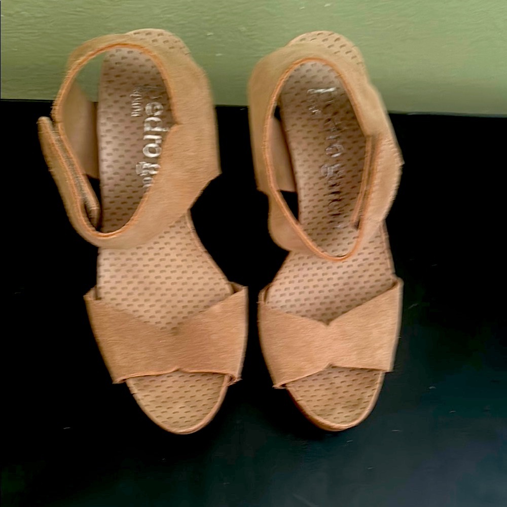 Pedro Garcia Tan Sandals with Crisscross Design